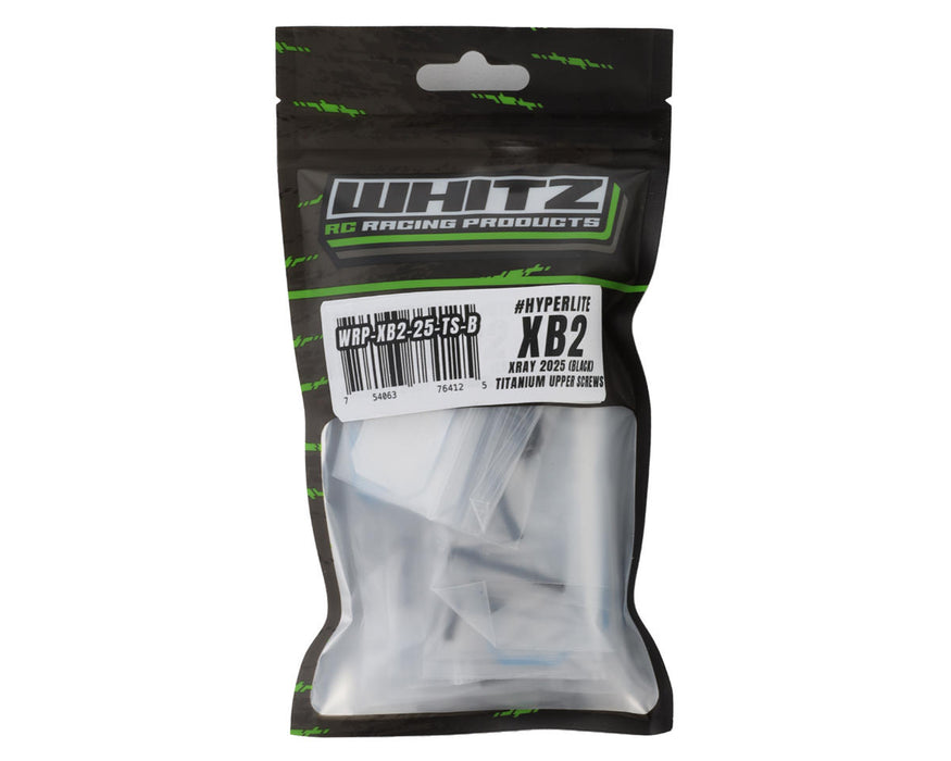 Whitz Racing Products Xray XB2 2025 HyperLite Titanium Upper Screws Kit (Black)