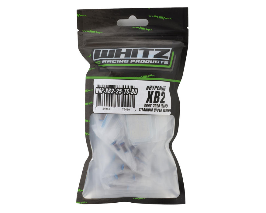 Whitz Racing Products Xray XB2 2025 HyperLite Titanium Upper Screws Kit (Blue)