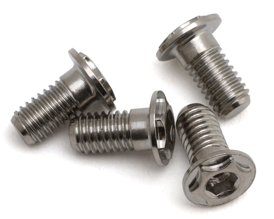 eXcelerate 3x6mm Low Profile Titanium Shoulder Screws (Silver) (4)