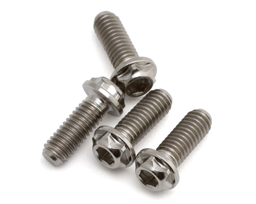 eXcelerate 3mm Low Profile Titanium Screws (Silver) (4) (3x8mm)