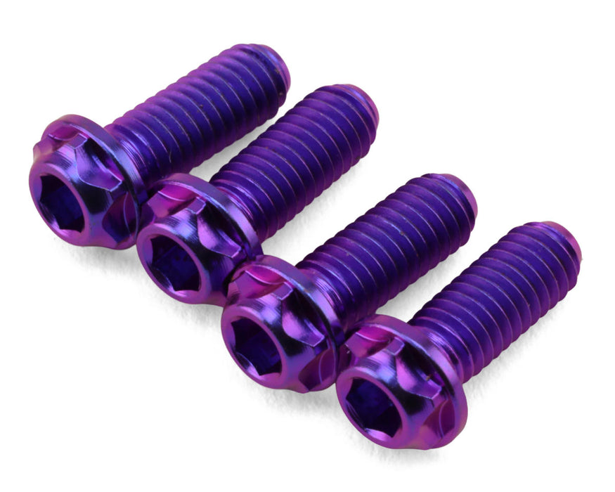 eXcelerate 3mm Low Profile Titanium Screws (Purple) (4) (3x8mm)