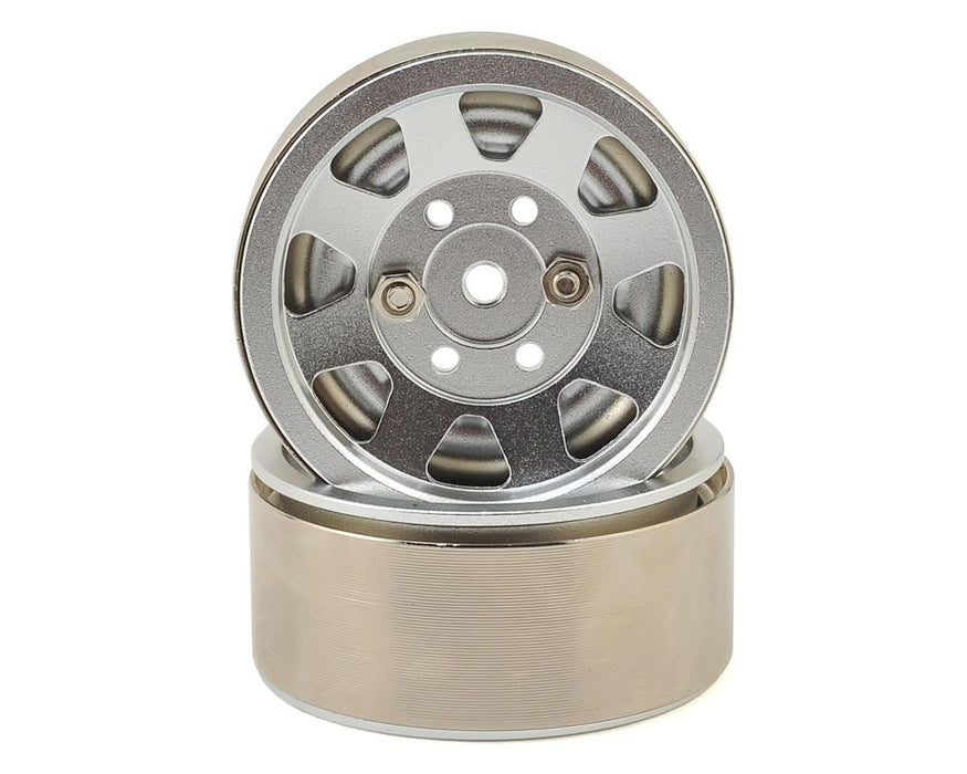 Xtra Speed 8 Spoke High Mass 1.9" Aluminum Beadlock Wheel (Silver) (2)