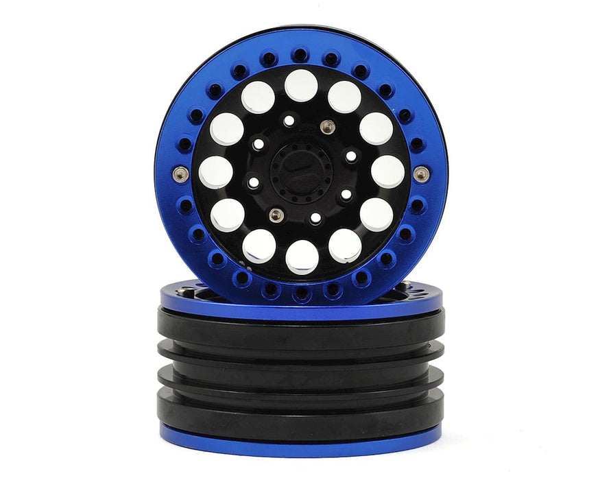 Xtra Speed Aluminum 1.9" Iron Clock Mass Beadlock Wheel (Blue) (2)