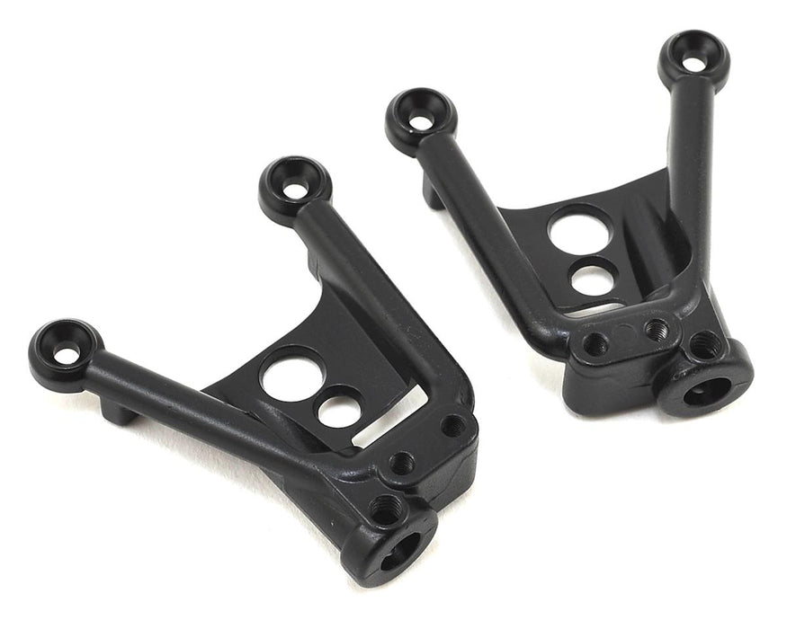 Xtra Speed SCX10 II Aluminum Rear Shock Hoops (Black) (2)