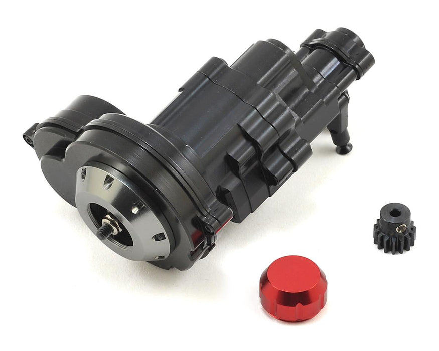 Xtra Speed SCX10 II Kit Aluminum Transmission Assembly (Black)