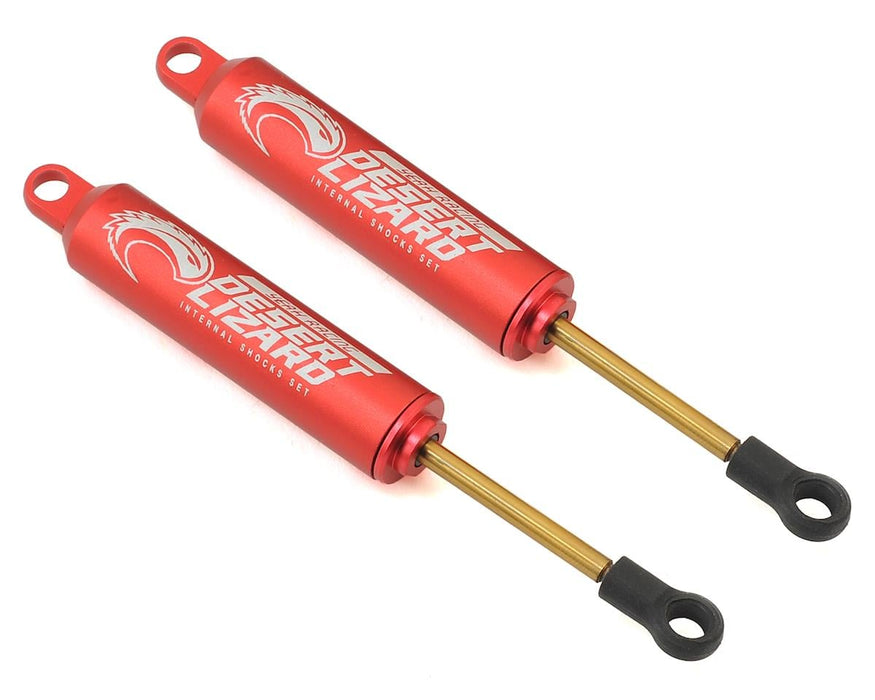Yeah Racing Aluminum Desert Lizard Two Stage Internal Spring Shocks (Red) (2)