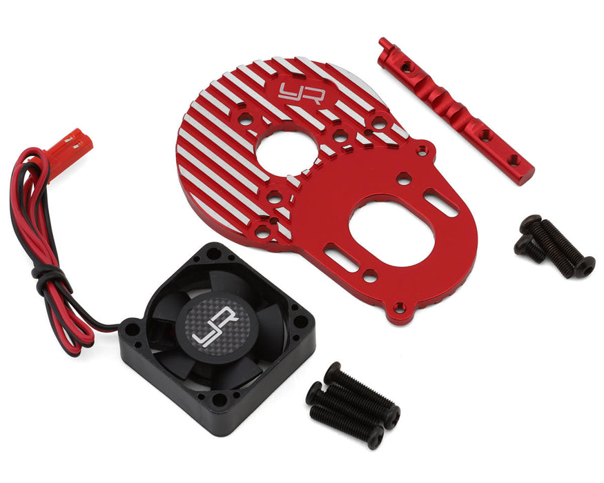 Yeah Racing Kyosho Fazer FZD2 Aluminum Multi-Angle Motor Mount Plate Set (Red)