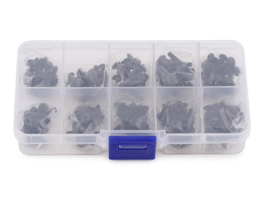 Yeah Racing 3mm Carbon Steel Screw Set w/Case (200) (Flat Head/Button Head)