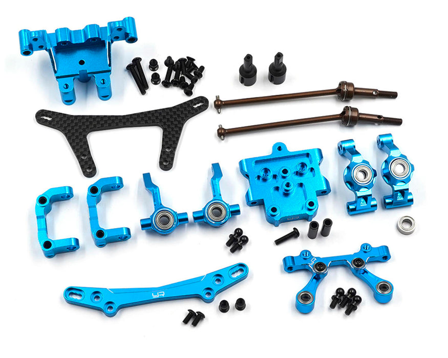 Yeah Racing Tamiya DT-04 Aluminum Essential Conversion Kit (Blue)