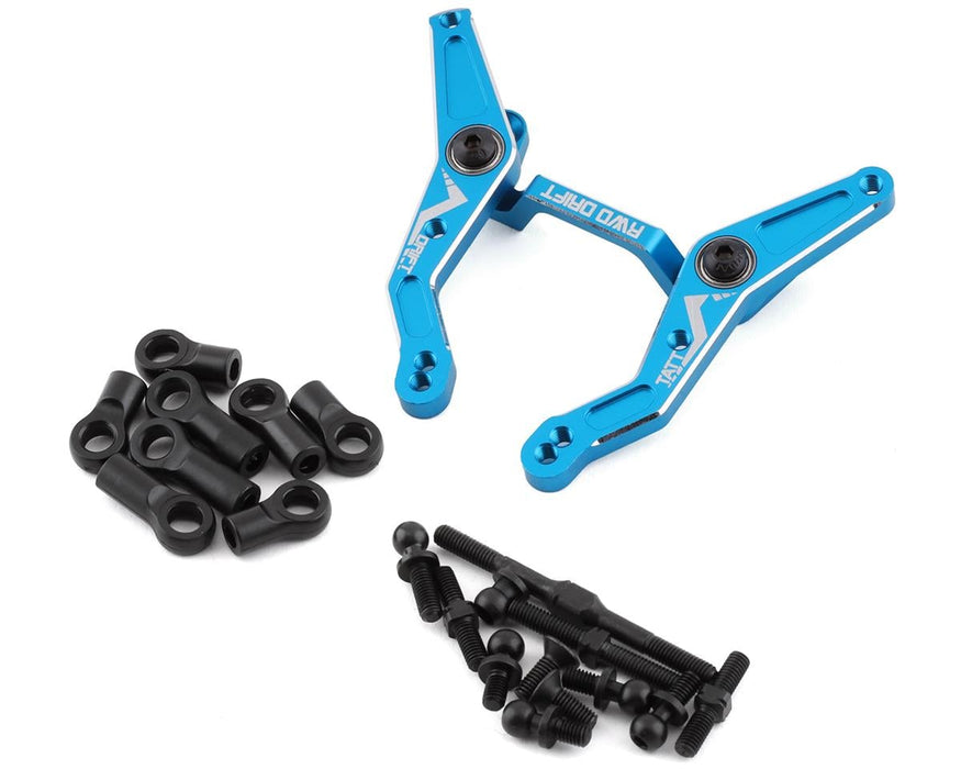 Yeah Racing Tamiya TT-02 RWD Aluminum Steering Rack (Blue)