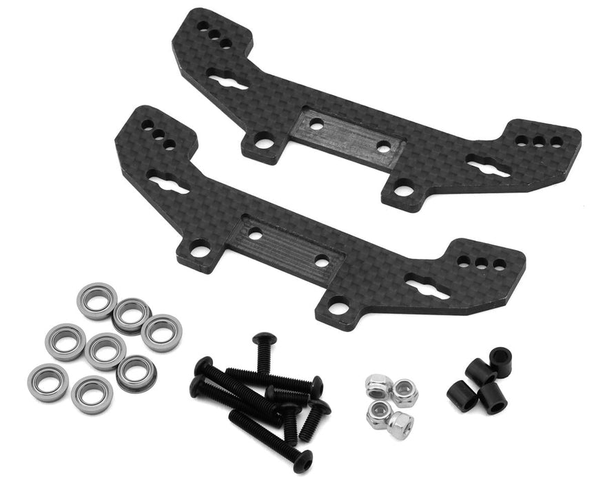 Yeah Racing Tamiya TT-02 Graphite Rally Front & Rear Shock Tower Set