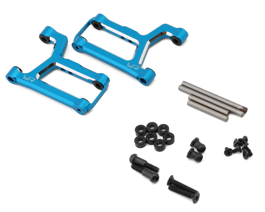 Yeah Racing Tamiya WR02/GF01 Aluminum Long-Span Front Suspension Arms (Blue) (2)