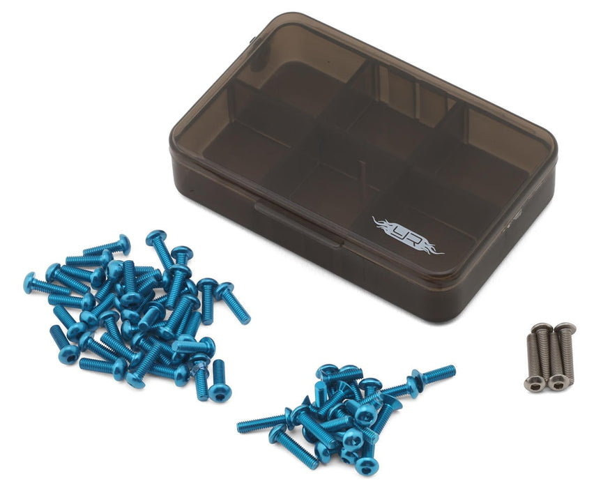 Yeah Racing Tamiya TT-02 Assorted 7075 Aluminum & Titanium Screw Set (Blue)