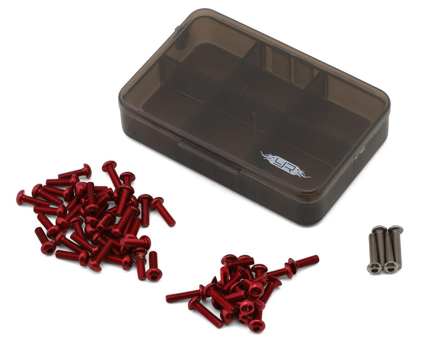 Yeah Racing Tamiya TT-02 Assorted 7075 Aluminum & Titanium Screw Set (Red)