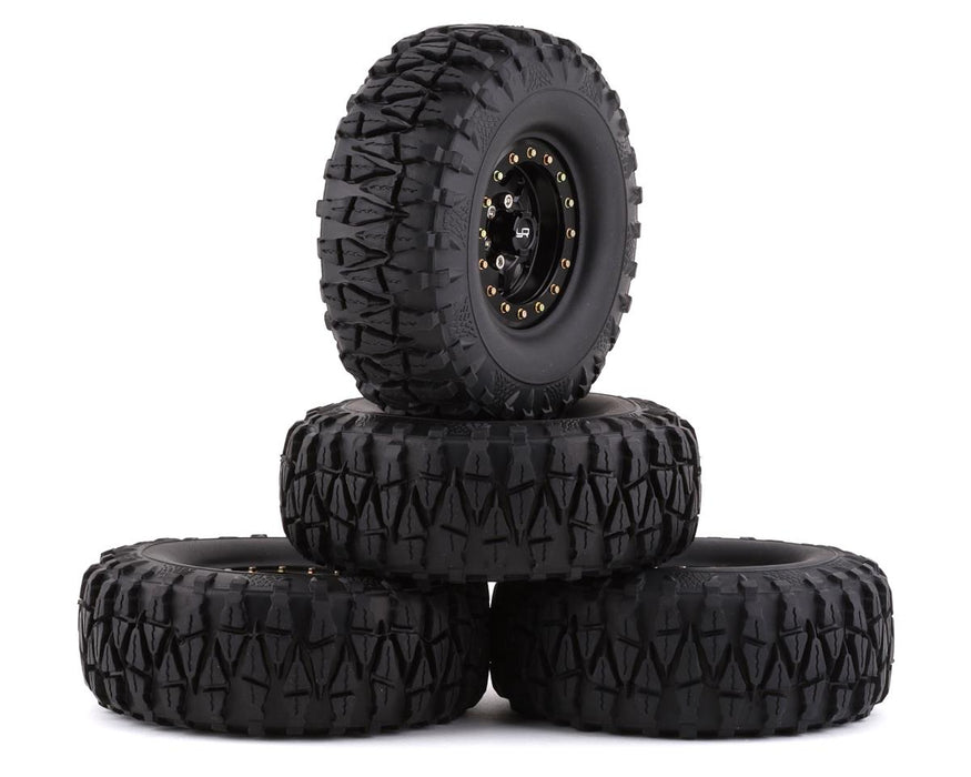 Yeah Racing Soft 1.9" Off-Road Pre-Mounted Tires w/Aluminum Beadlock Wheels