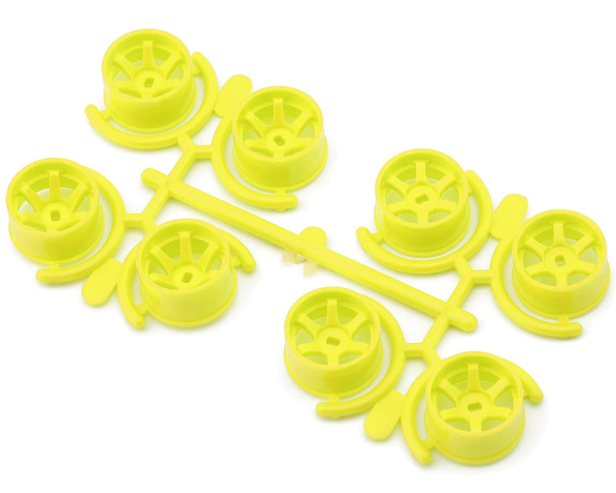 Yeah Racing Mini-Z AWD 11mm 5-Spoke Wide Rims Set (Florescent Yellow)
