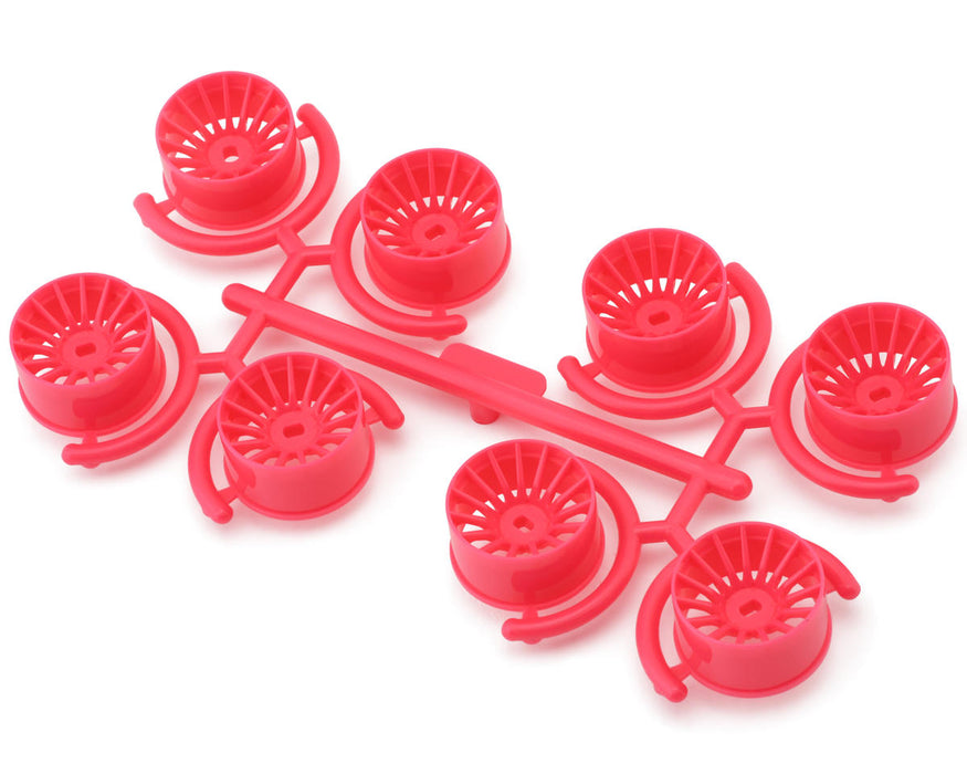 Yeah Racing Mini-Z AWD 11mm Multi-Spokes Wide Rims Set (Florescent Pink)