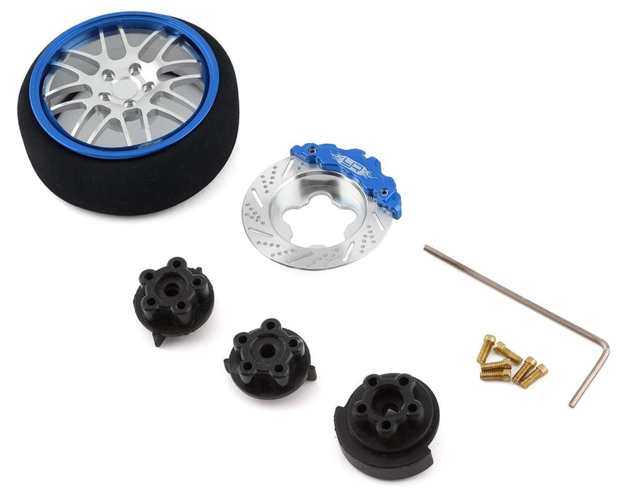 Yeah Racing Type B Aluminum Transmitter Steering Wheel Set (Blue)