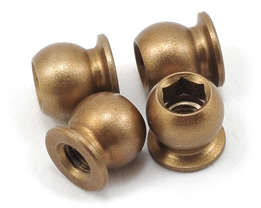 Yokomo Aluminum Lubricating Hard Coat Pivot Ball (4) (For Shock Mounts)