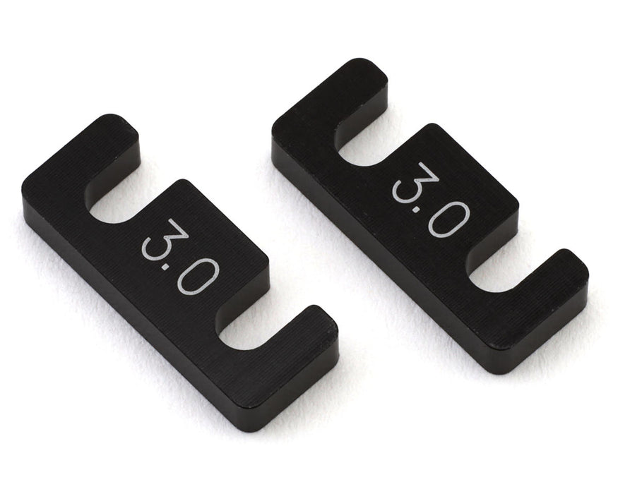 Yokomo MD 3.0 Aluminum Rear Bulkhead Spacers (3.0mm) (Black)