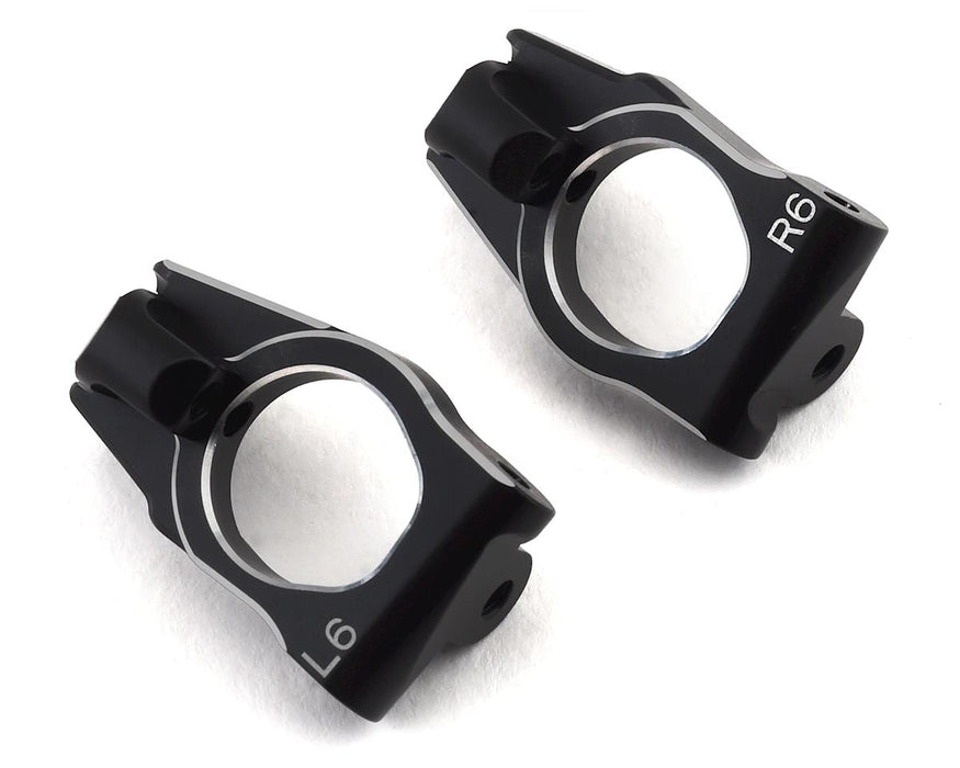Yokomo YZ-4SF2 "6dig" Aluminum Steering Hub Carrier (Black) (2)