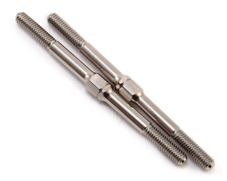 Yokomo 48mm Hard Steel Turnbuckle (2) (Nickel)