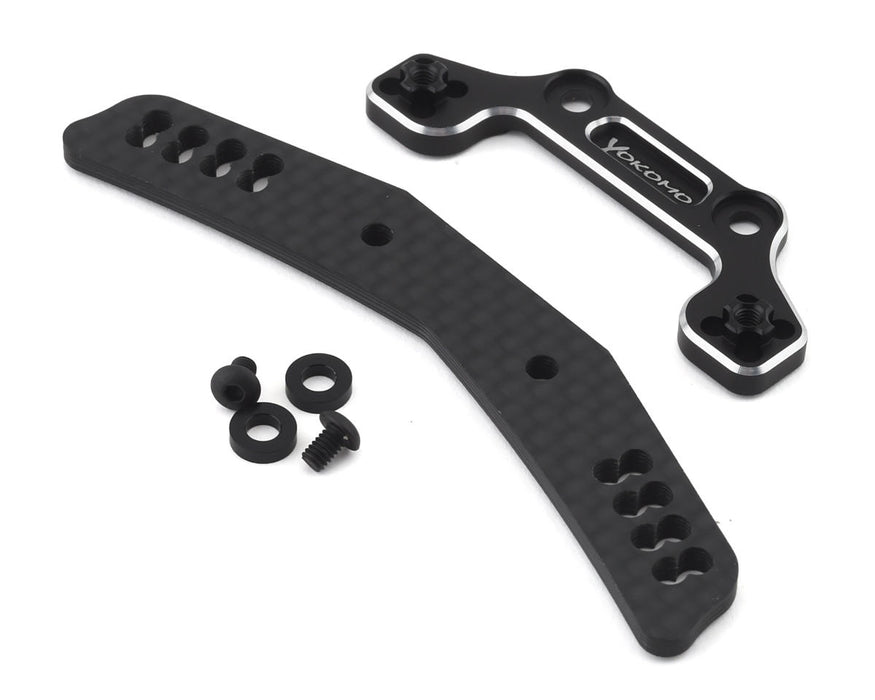 Yokomo Carbon Fiber/Aluminum Hybrid Front Shock Tower (Black) (YD-2/RD/SD)