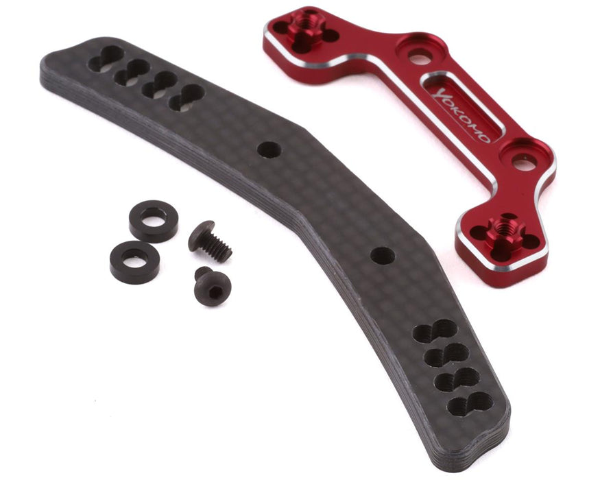 Yokomo Carbon Fiber/Aluminum Hybrid Front Shock Tower (Red) (YD-2/RD/SD)