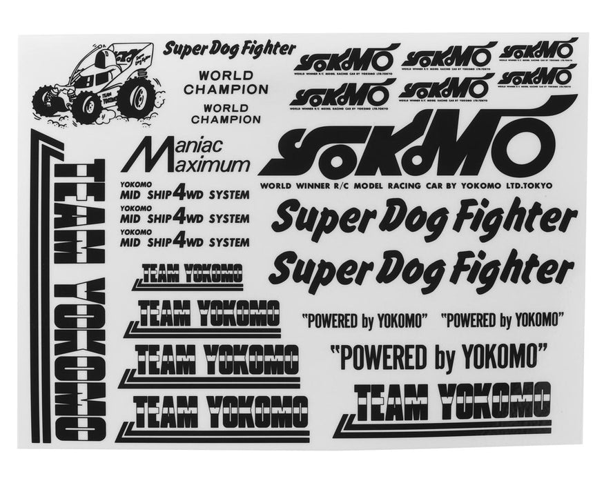 Yokomo 870C Super Dog Fighter Decal Set (Black)