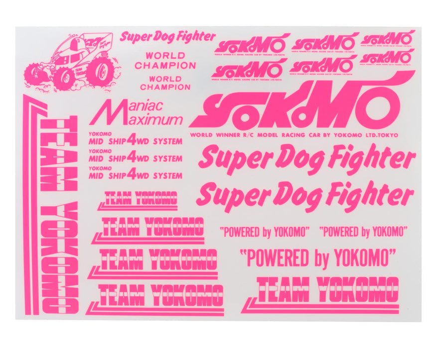 Yokomo 870C Super Dog Fighter Decal Set (Pink)