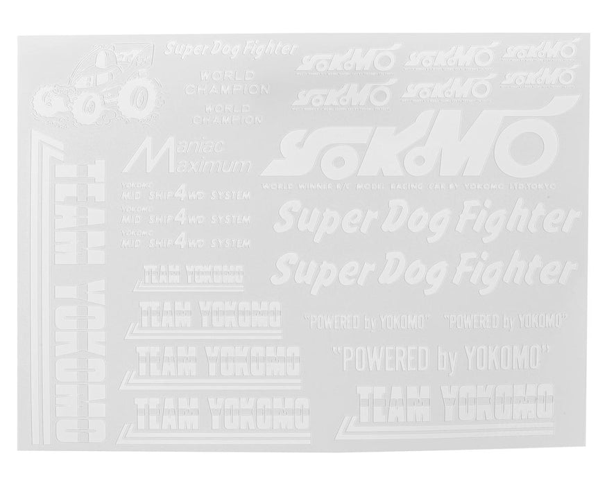 Yokomo 870C Super Dog Fighter Decal Set (White)