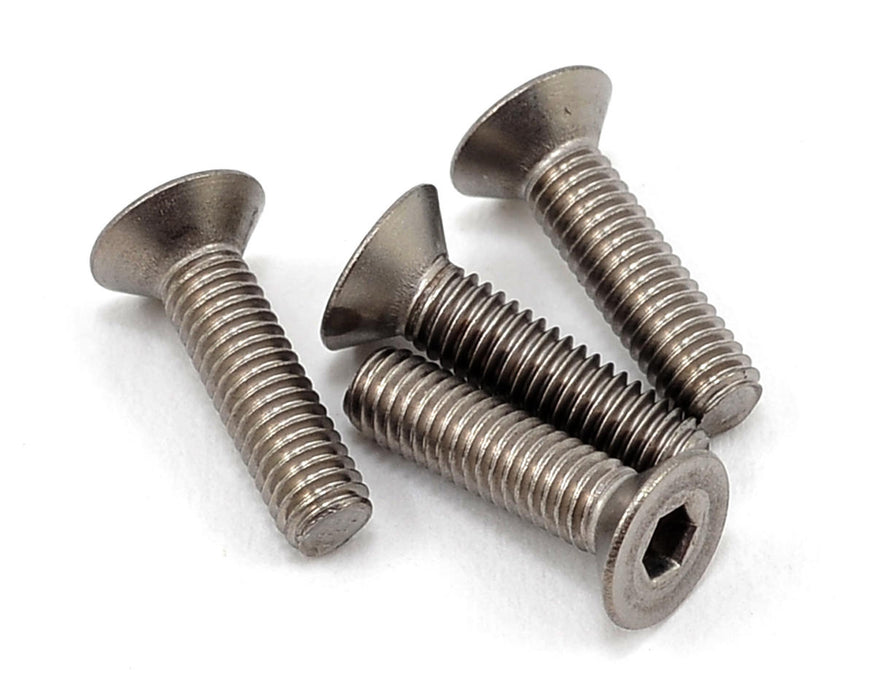 Yokomo 3x12mm Titanium Flat Head Screw (4)