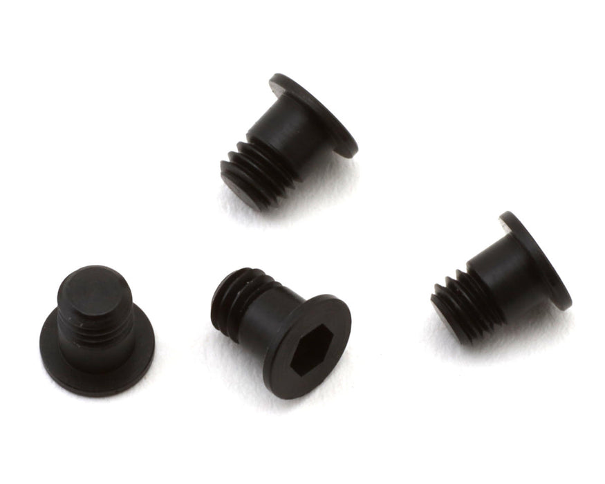 Yokomo 3x4mm Flat Head Socket Step Screw (Black) (4)
