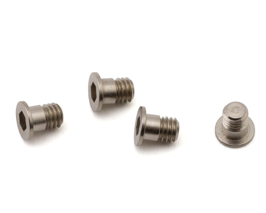 Yokomo 3x4mm Flat Head Socket Step Screw (Silver) (4)