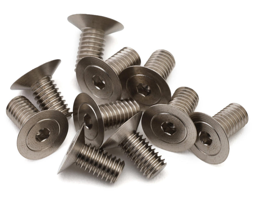 Yokomo MS2.0 Precision Steel Flat Head Socket Screws (10) (120°) (3x6mm)