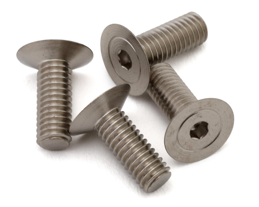 Yokomo MS2.0 Precision Steel Flat Head Socket Screws (4) (120°) (3x8mm)
