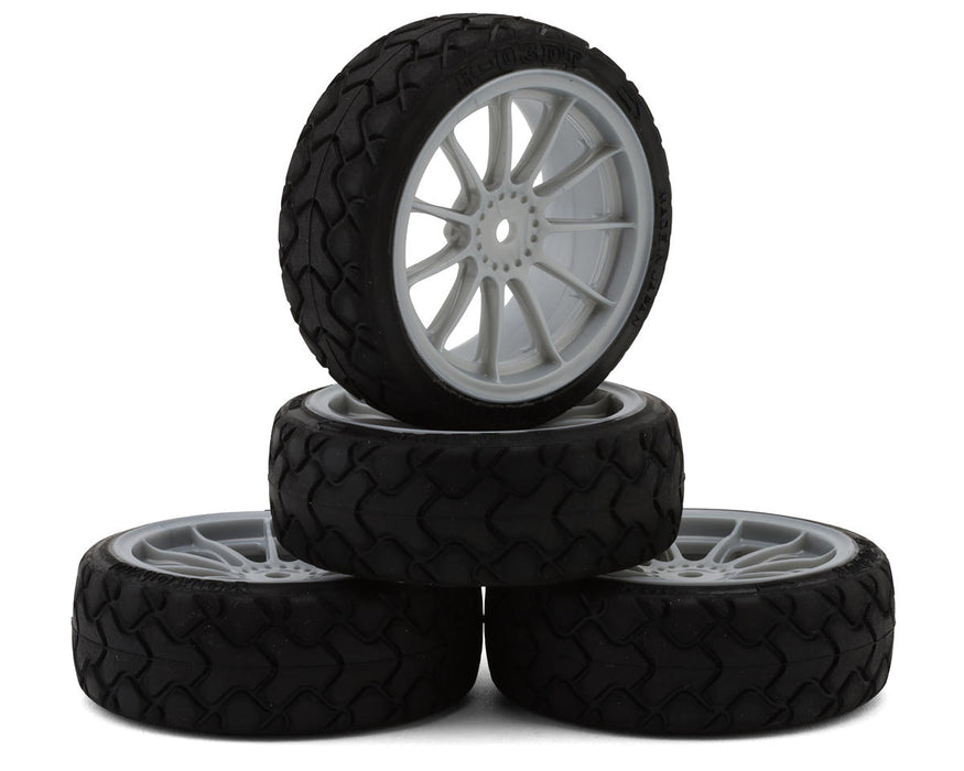 Yokomo Type Y Radial Pre-Mounted On-Road Tires (Grey) (4)