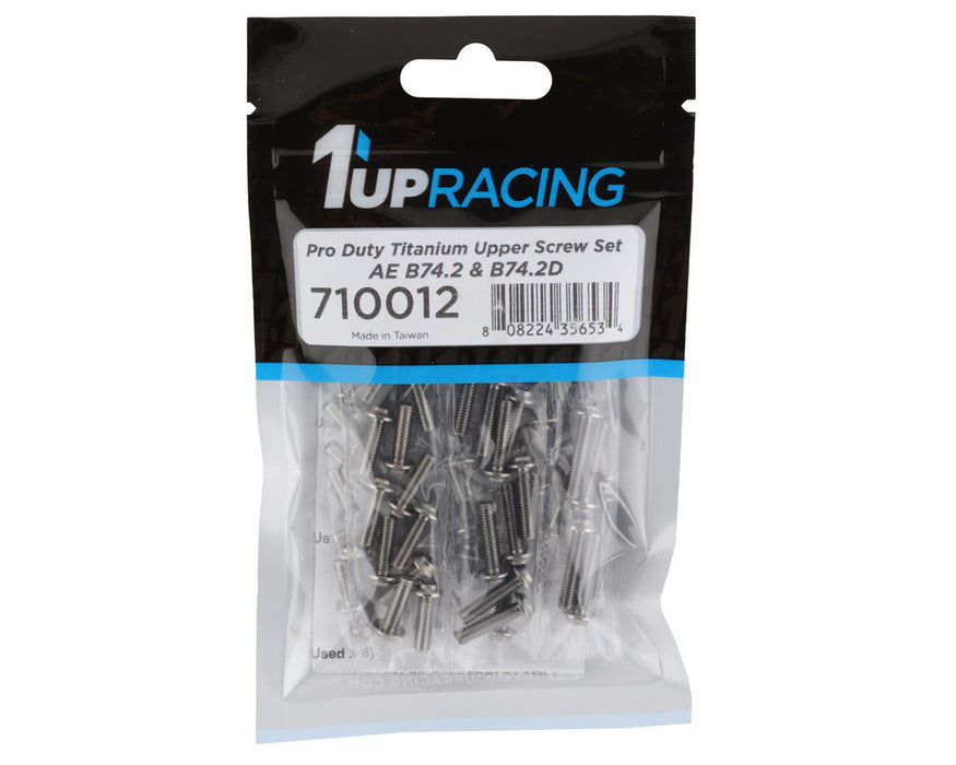 1UP Racing AE B74.2/B74.2D Pro Duty Titanium Upper Screw Set