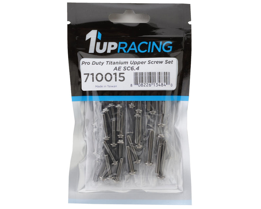 Jeu de vis supérieures en titane SC6.4 Pro Duty de 1UP Racing Associated