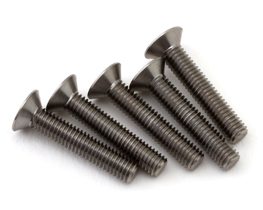 1UP Racing Titanium Pro Duty Flat Head Screws (5) (3x16mm)