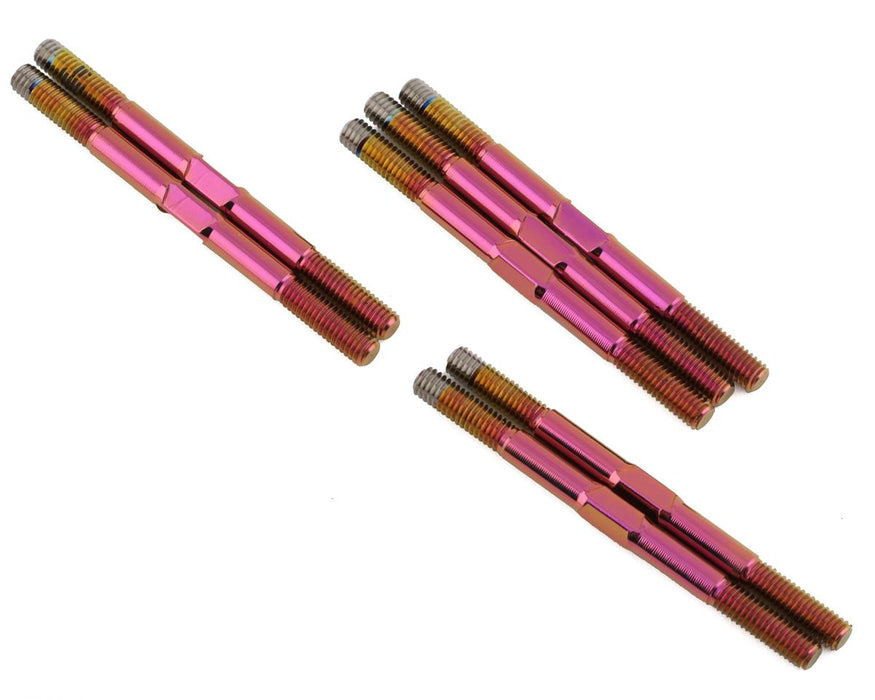 1UP Racing TLR 22S Pro Duty Titanium Turnbuckle Set (Triple Polished Pink)