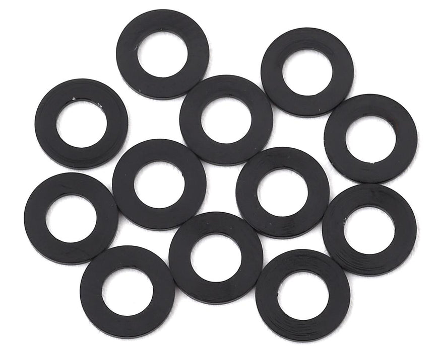 1UP Racing 3x6x0.25mm Precision Aluminum Shims (Black) (12)