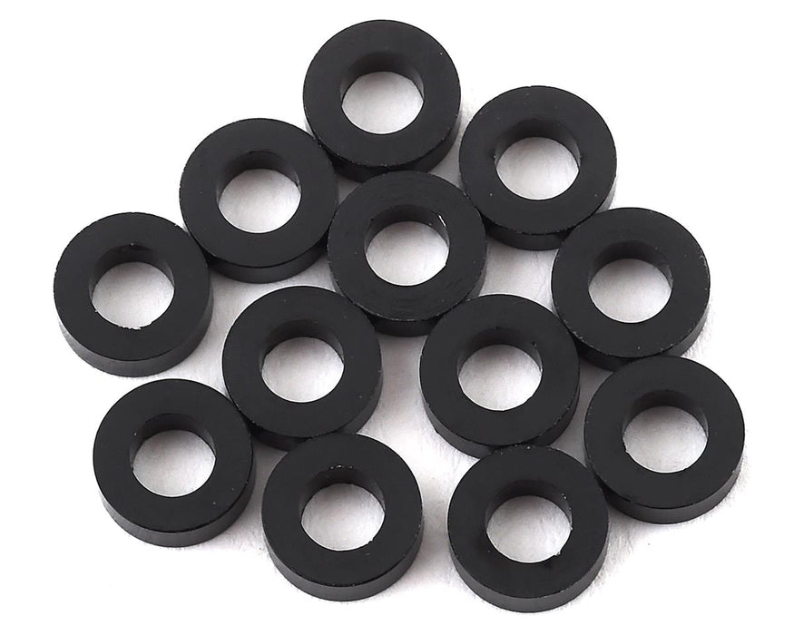 1UP Racing 3x6mm Precision Aluminum Shims (Black) (12) (2mm)