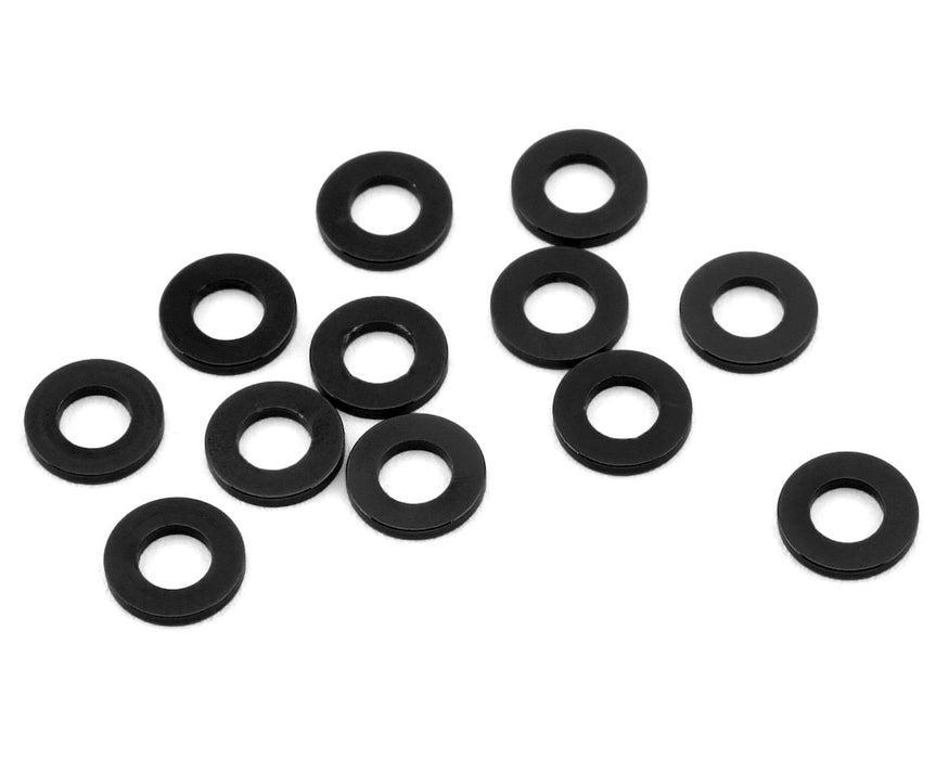 Cales de précision en aluminium 1UP Racing 3x6 mm (noires) (12) (0,75 mm)