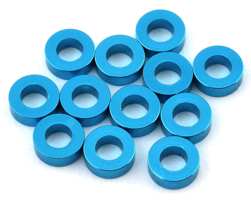 Cales de précision en aluminium 1UP Racing 3x6 mm (bleu) (12) (2 mm)