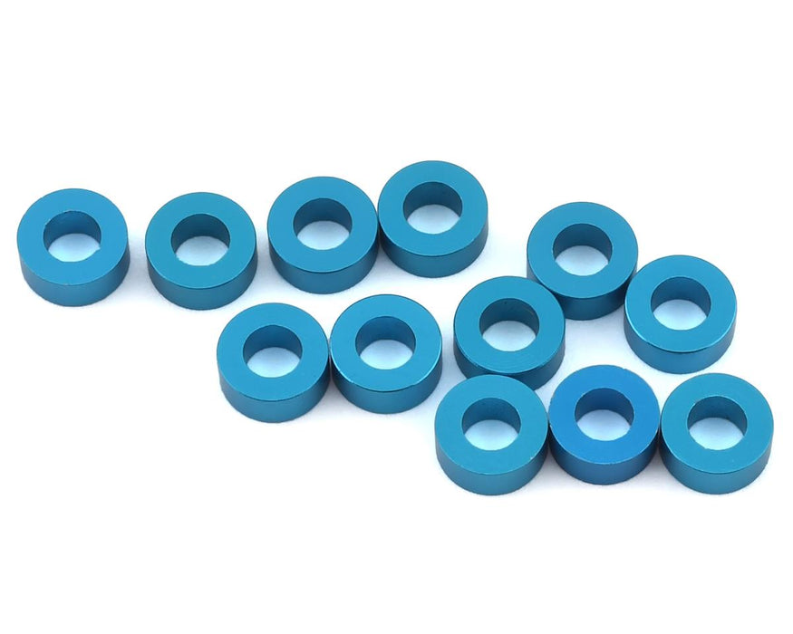 Cales de précision en aluminium 1UP Racing 3x6 mm (bleu) (12) (2,5 mm)