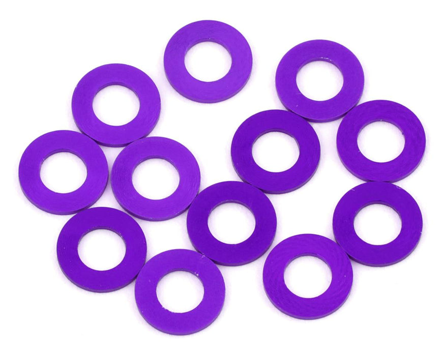 Cales de précision en aluminium 1UP Racing 3x6 mm (violet) (12) (0,5 mm)