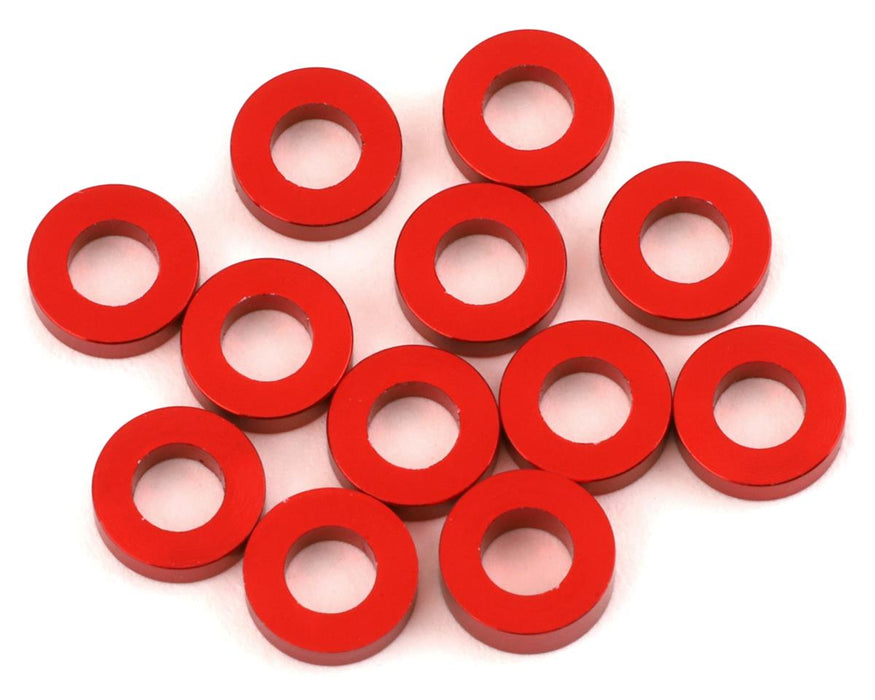 Cales de précision en aluminium 1UP Racing 3x6 mm (rouge) (12) (1 mm)