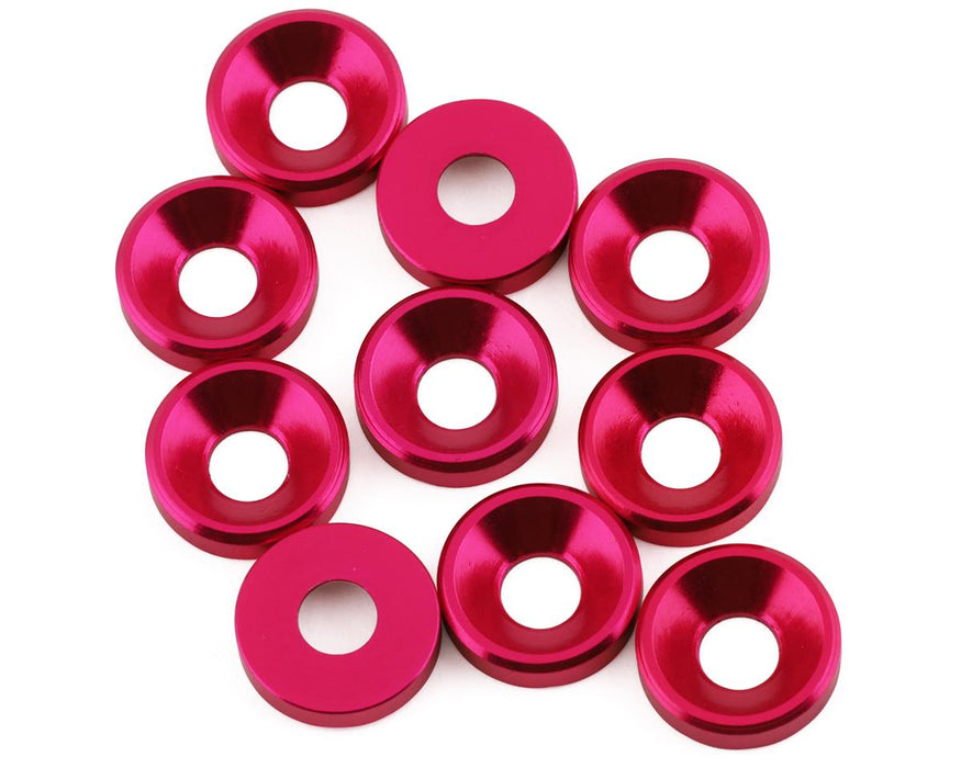 Rondelles fraisées 3 mm 1UP Racing (rose) (10)