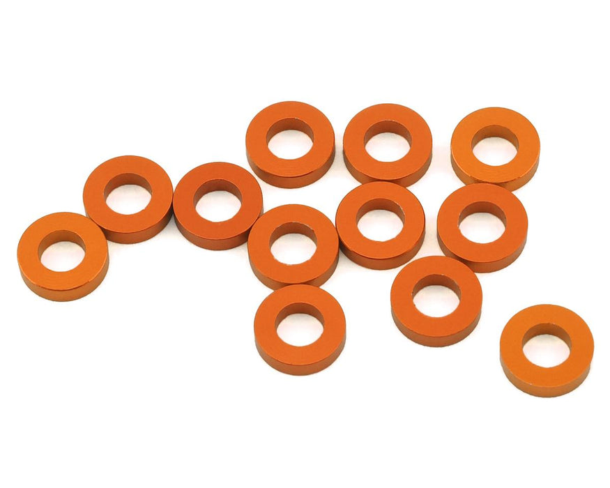 Cales de précision en aluminium 1UP Racing 3x6 mm (orange) (12) (1,5 mm)